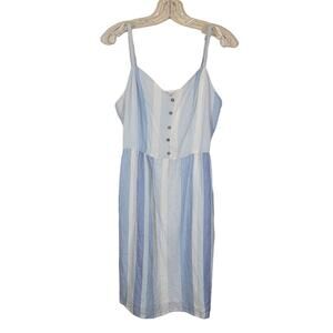 NWT Joie Women's Mommy & Me Linen Blend Mini Sun Dress Striped Blue White Size 8